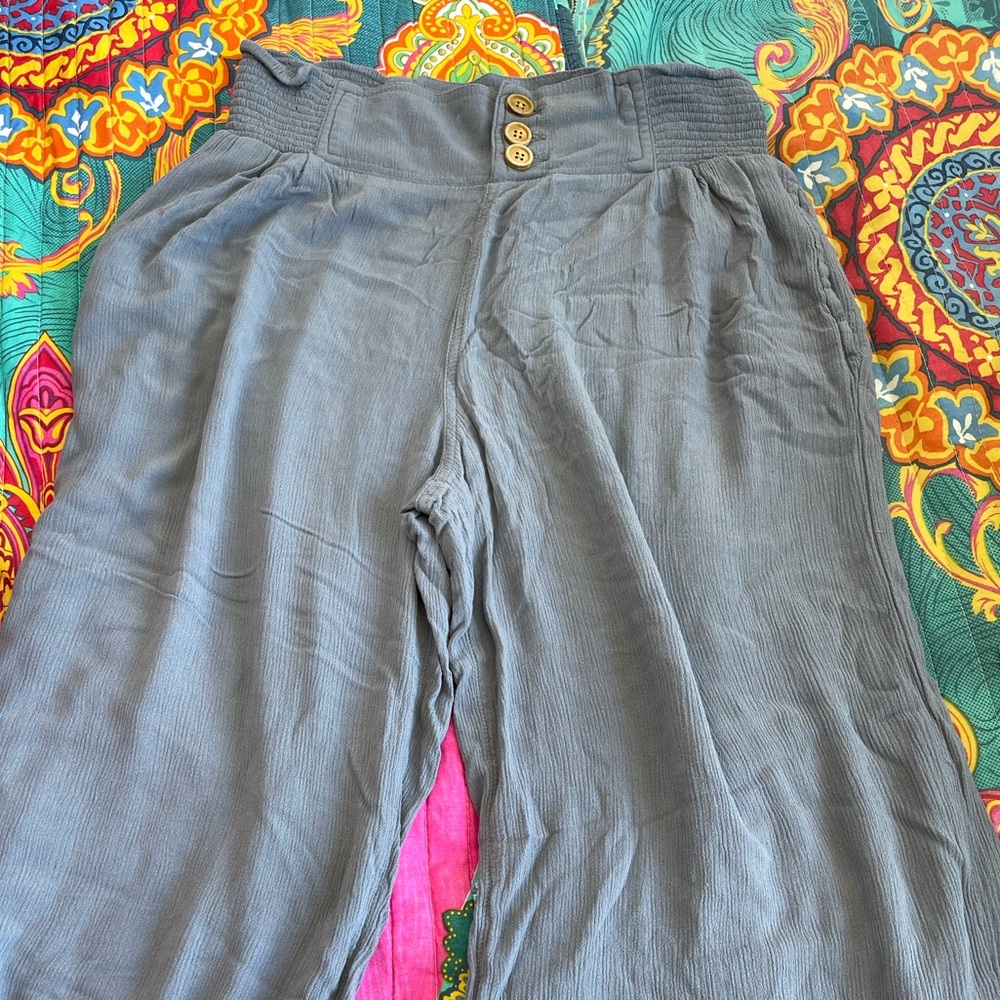 Mudd Boho High Waisted Blue Pants Size Large